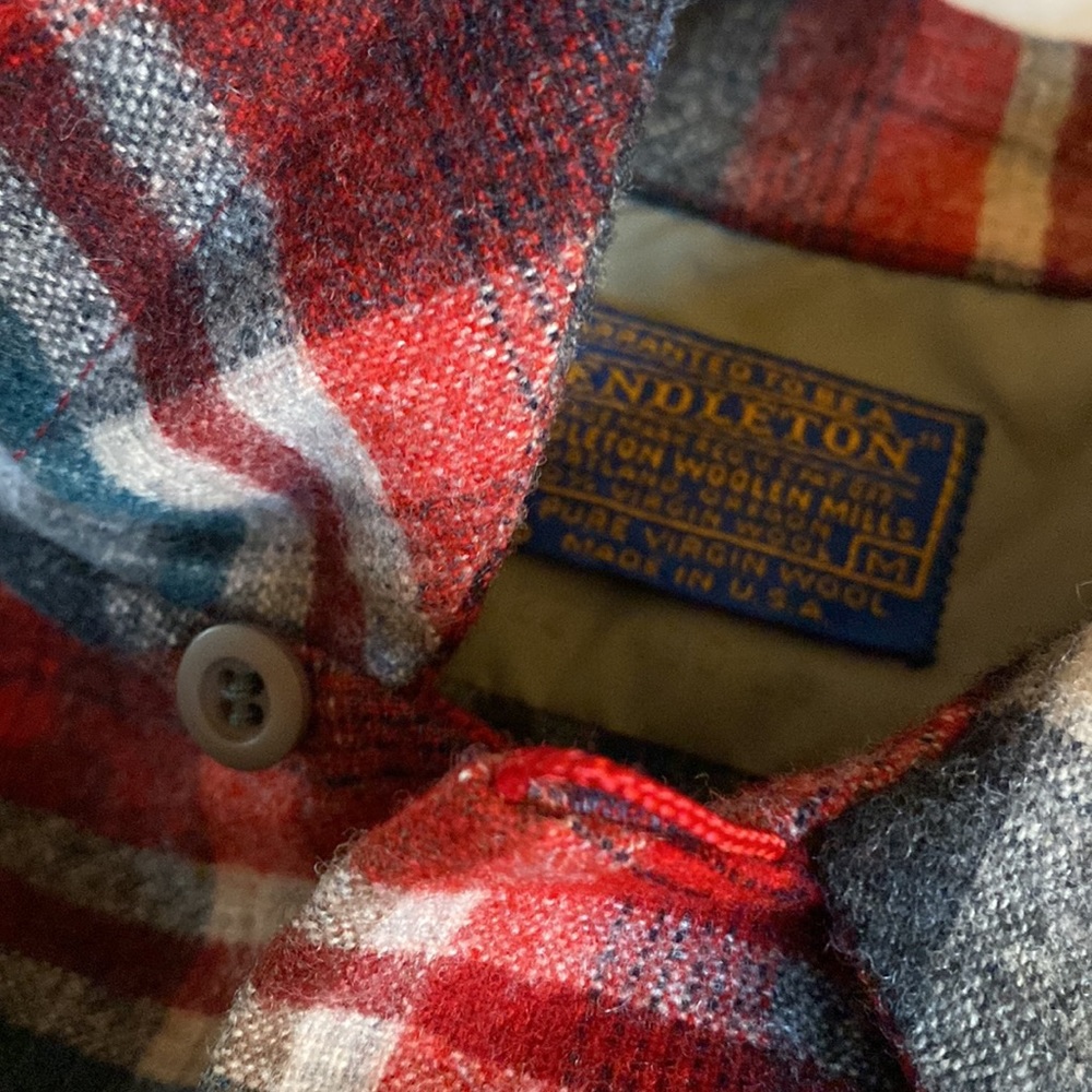 Pendleton Men’s Medium Multicolored Collared Butt… - image 2